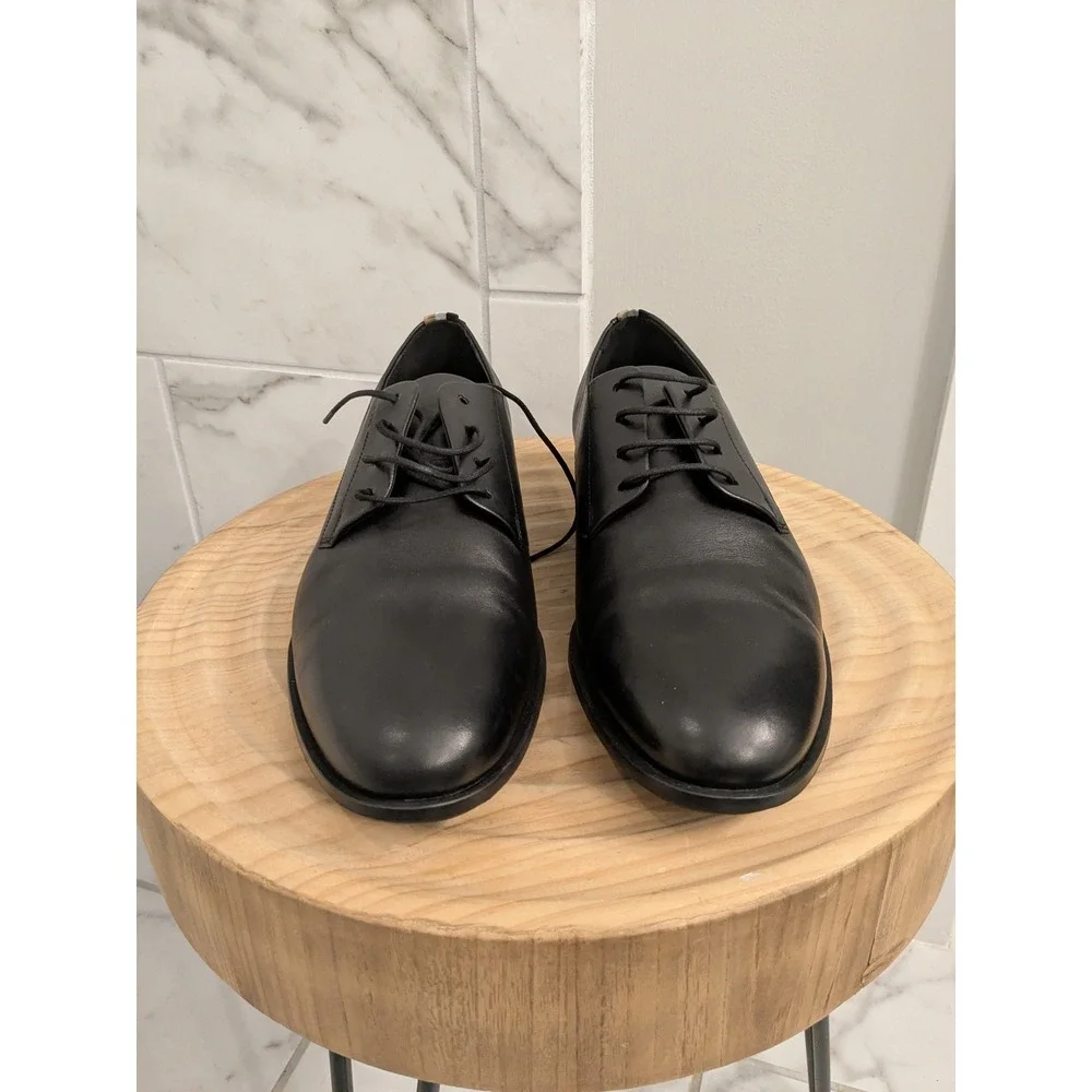 BOSS Men's Black‎ Colby Derb Leather Lace Up Oxford Dress Shoes 11.5 US/10.5 EU